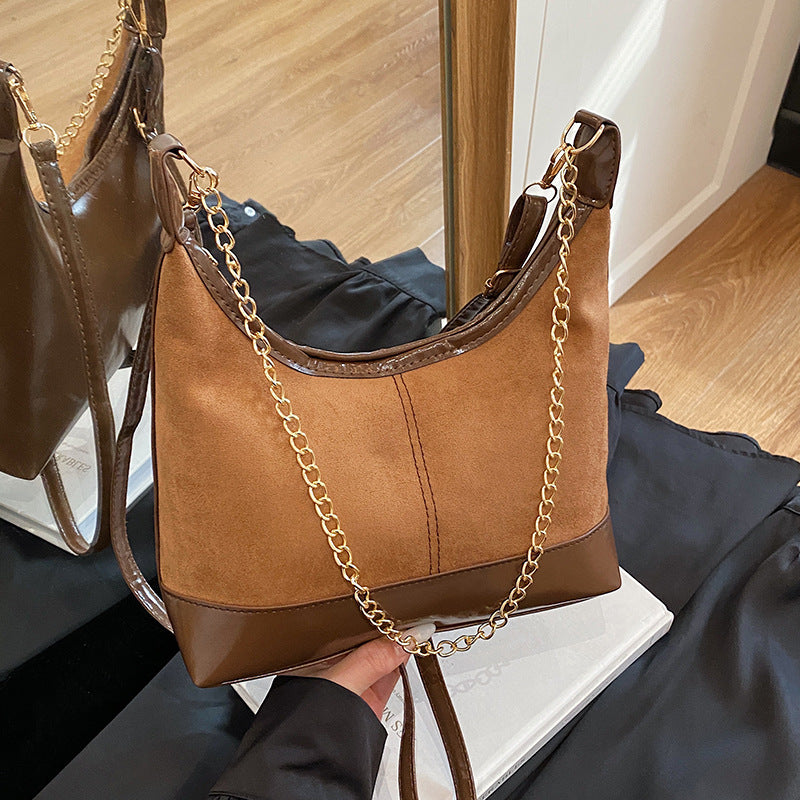 Suede Hobo Handbag