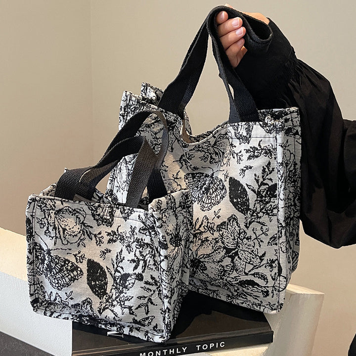 Eco-Friendly Floral Print Tote Bag