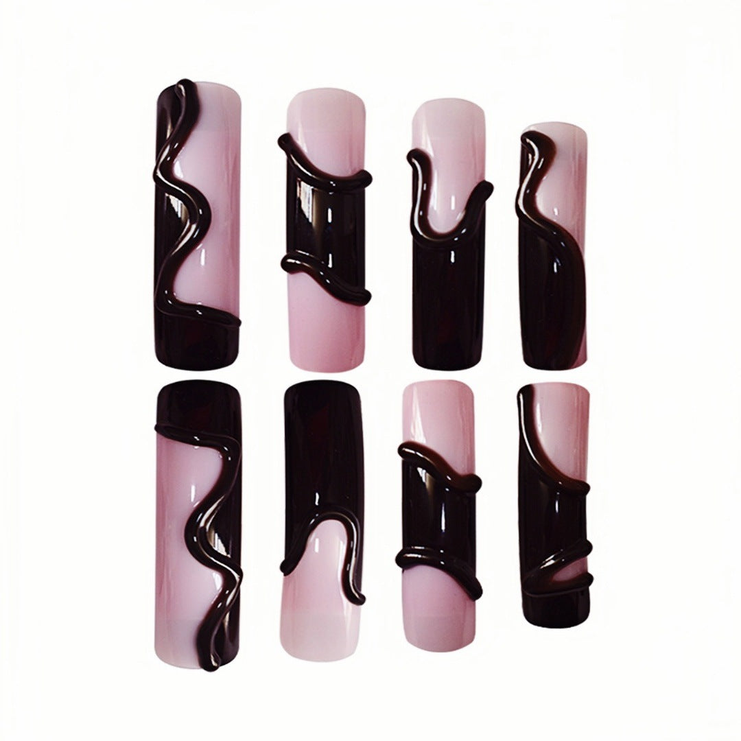 Artistic Melting Effect Press-On Nail Extensions Kalsten