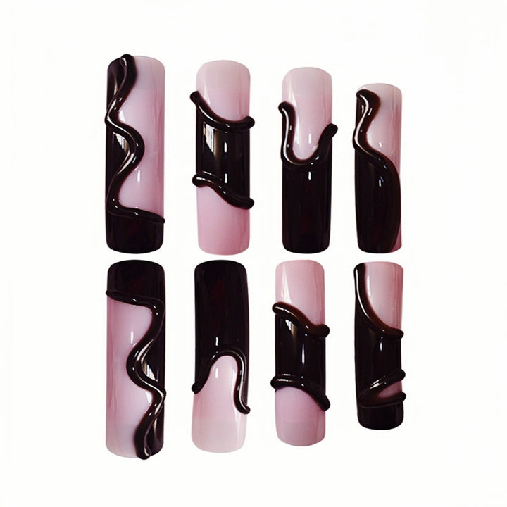 Artistic Melting Effect Press-On Nail Extensions Kalsten
