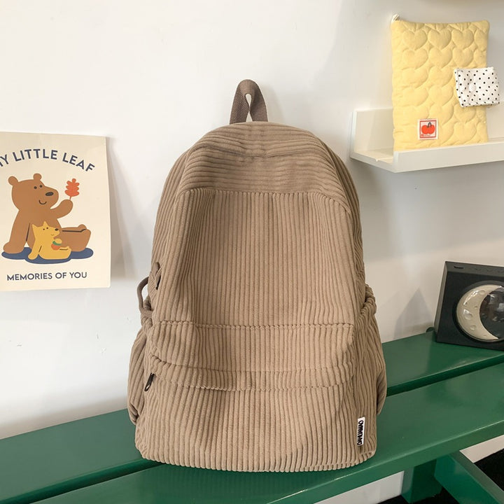 Textured Corduroy Backpack Kalsten