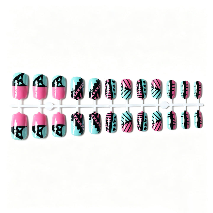 Artistic Geometric Nail Art