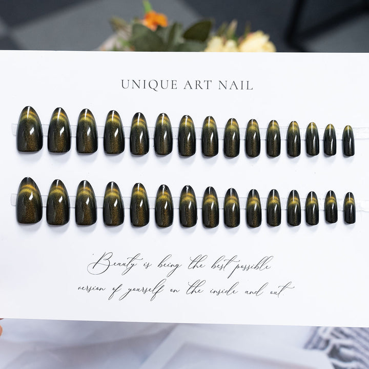 Premium Press-On Nail Set with Unique Art Design