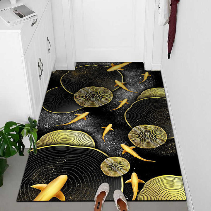 Artistic Fish-Themed Entry Mat