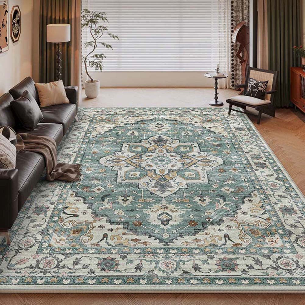 Vintage Floral Pattern Area Rug