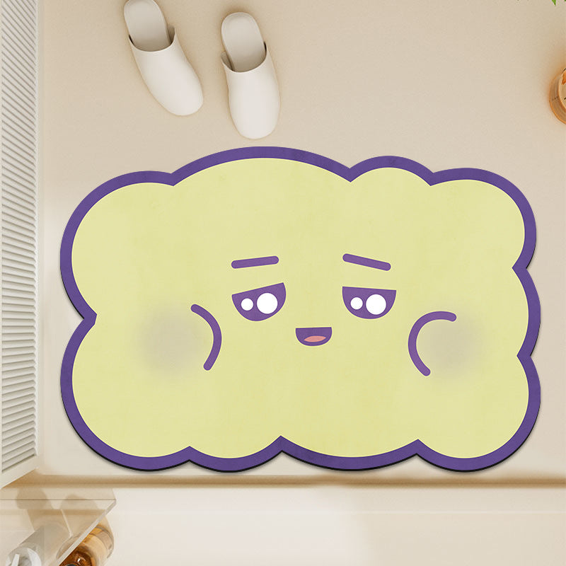Playful Cloud-Shaped Bath Mat