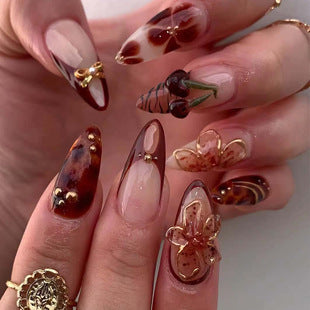 Glamorous Textured Acrylic Nail Enhancements Kalsten