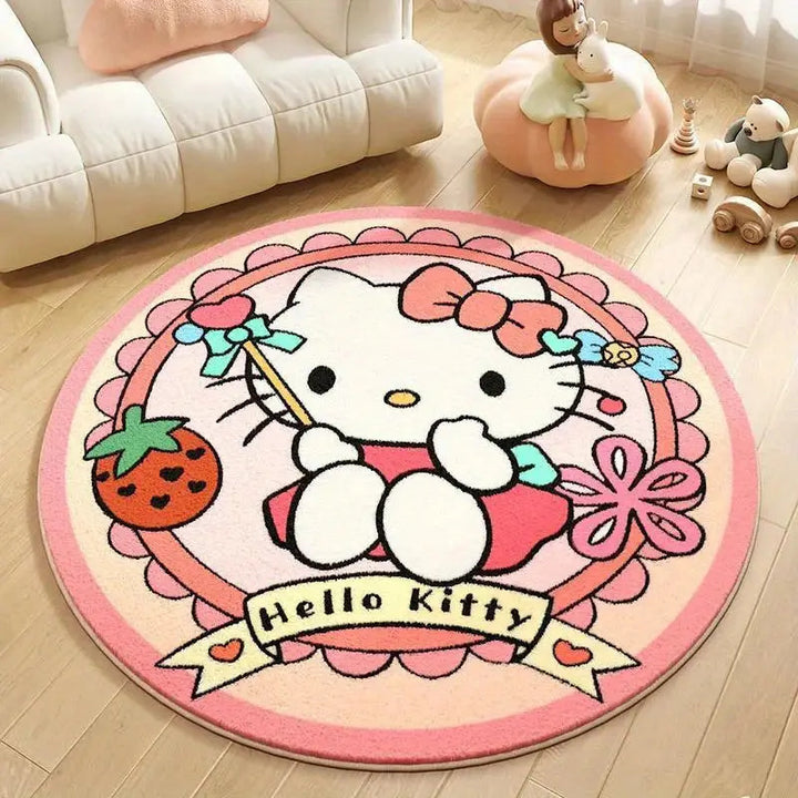 Cartoon-Themed Plush Area Rug