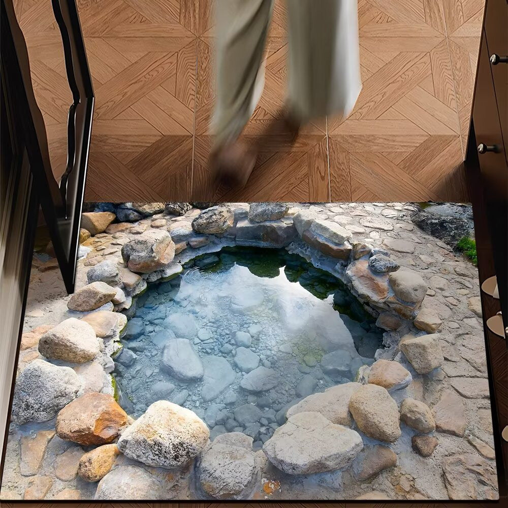 Artistic Lava Design Floor Mat