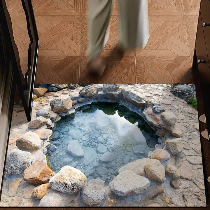 Artistic Lava Design Floor Mat