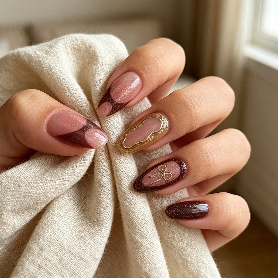 Artistic Glossy Press-On Nail Extensions Kalsten