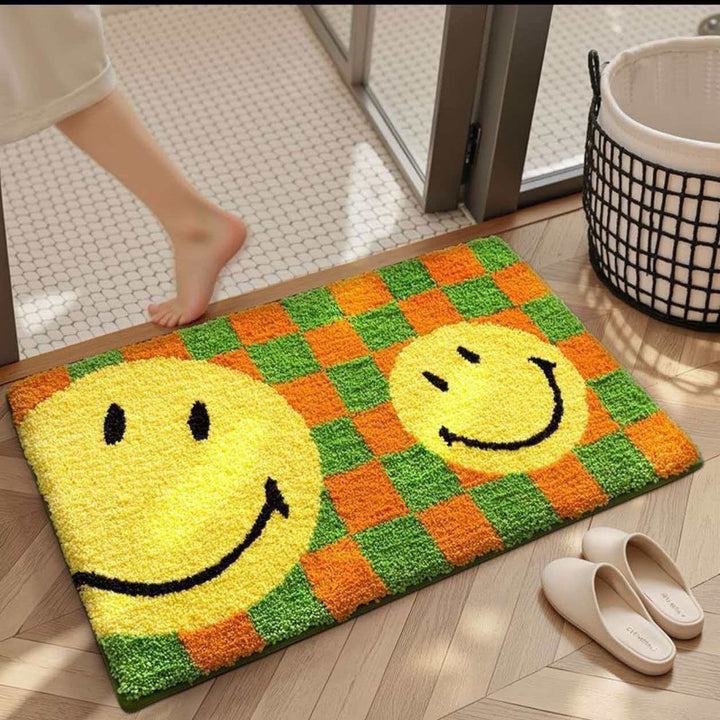 Fun Smiley Face Welcome Mat