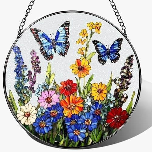 Stained Glass Butterfly Wall Art Kalsten