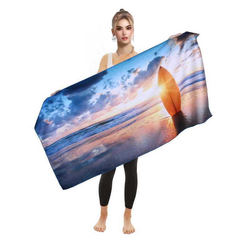 Beach towel with eye-catching flamingo design and quick-drying material Kalsten