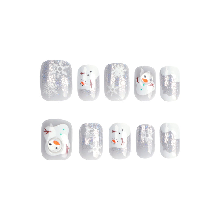 Artful Nail Art with Snow and Christmas Motifs Kalsten
