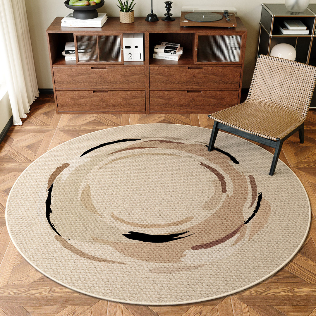 Textured Round Area Rug