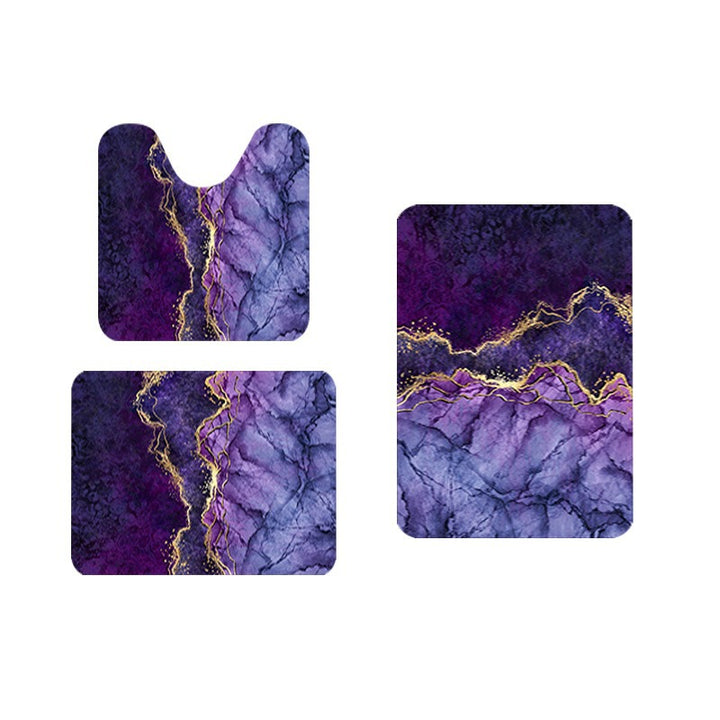 Abstract Bathroom Mat Set