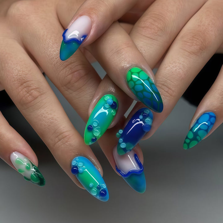 Mermaid Style Artificial Nails Kalsten