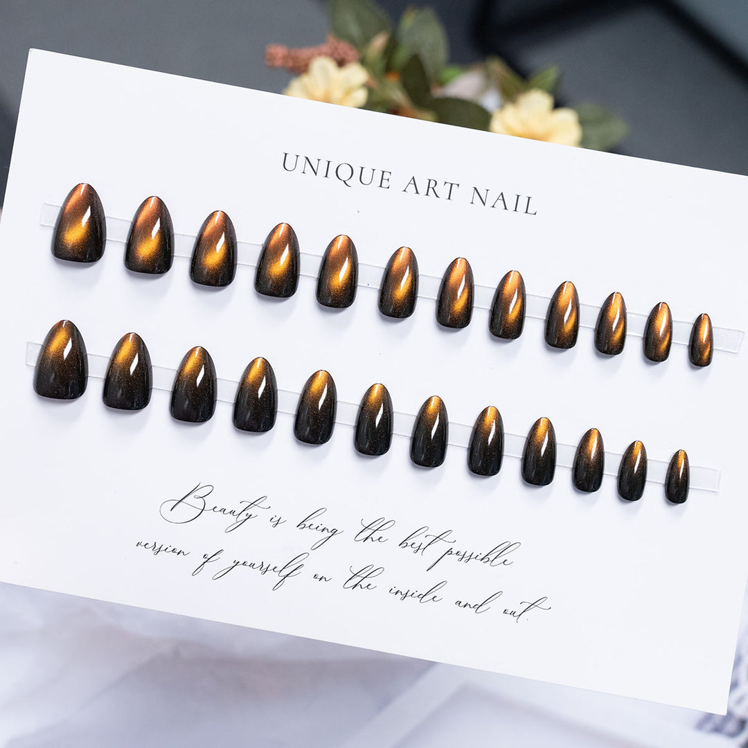 Glossy Long-Lasting Press-On Nail Set