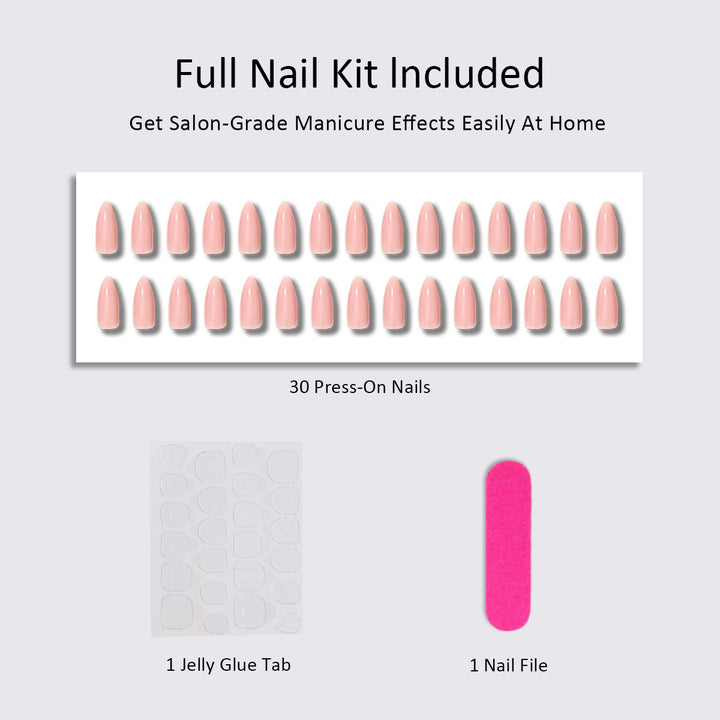 Artificial nail set with delicate flowers and glitter accents Kalsten