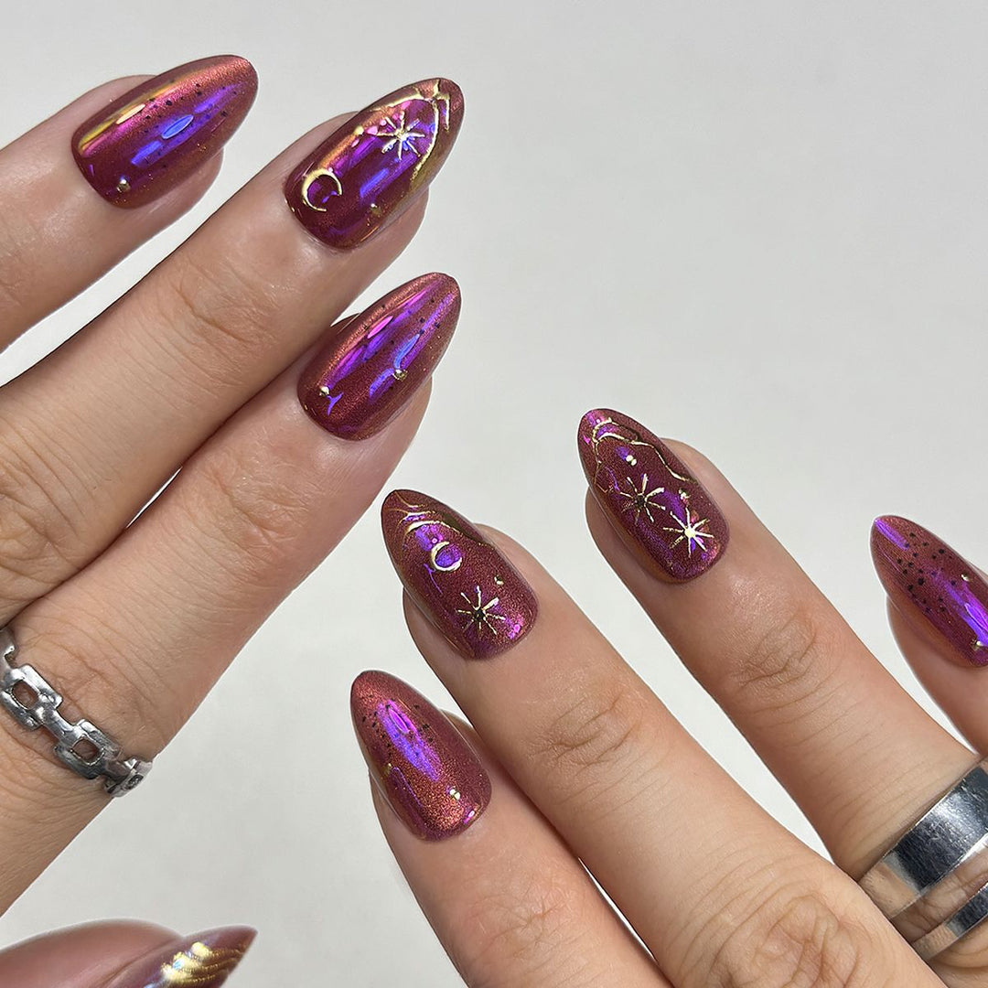 Celestial Themed Press-On Nail Set Kalsten