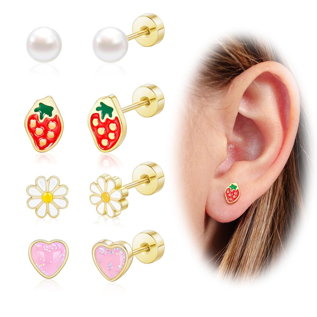 Gemstone Stud Earring Set Kalsten