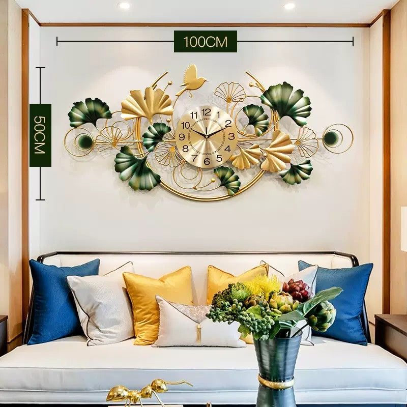 Decorative Wall Clock with Floral Design Kalsten