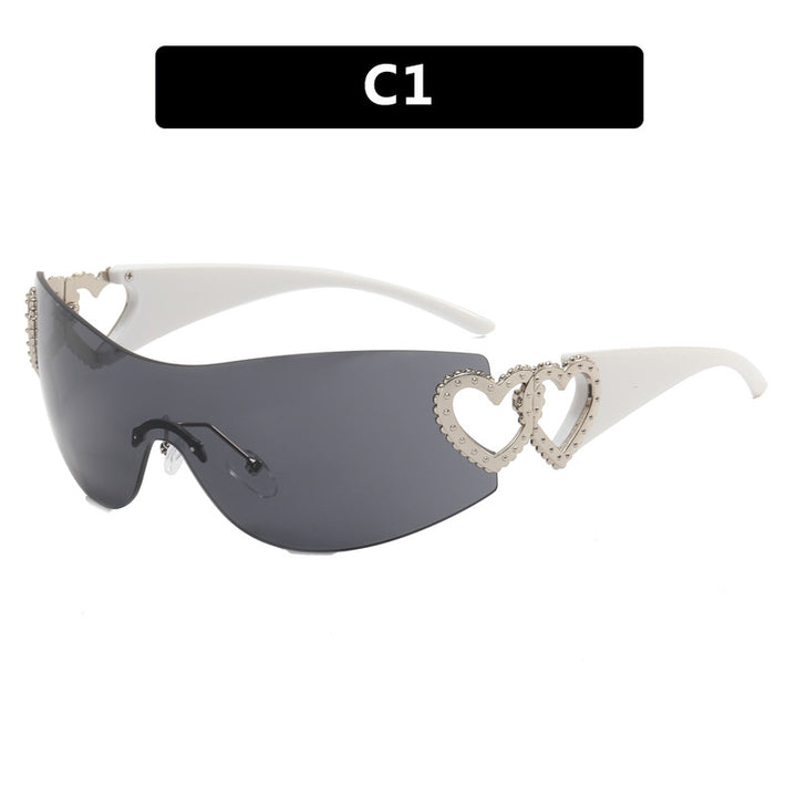 Ladies Fashion Sunglasses with Heart Applications Kalsten