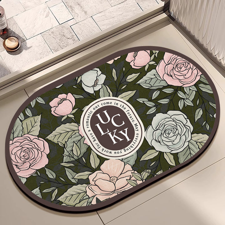 Decorative Oval Indoor Mat for Home