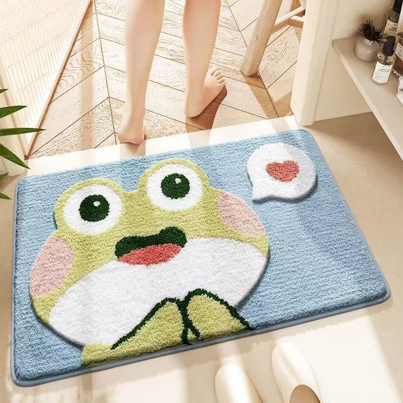 Cute Cartoon Cat-Themed Bath Mat