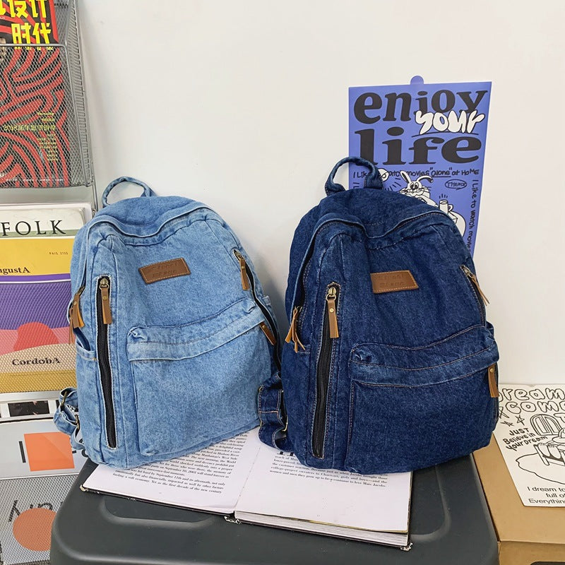 Stylish Denim Backpack Kalsten