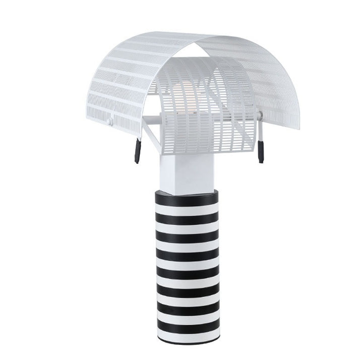 Modern Decorative Table Lamp with Striped Base