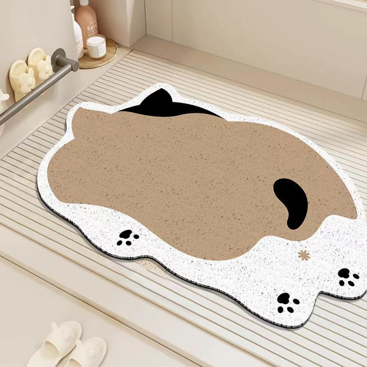 Playful Animal Print Bath Mat Kalsten