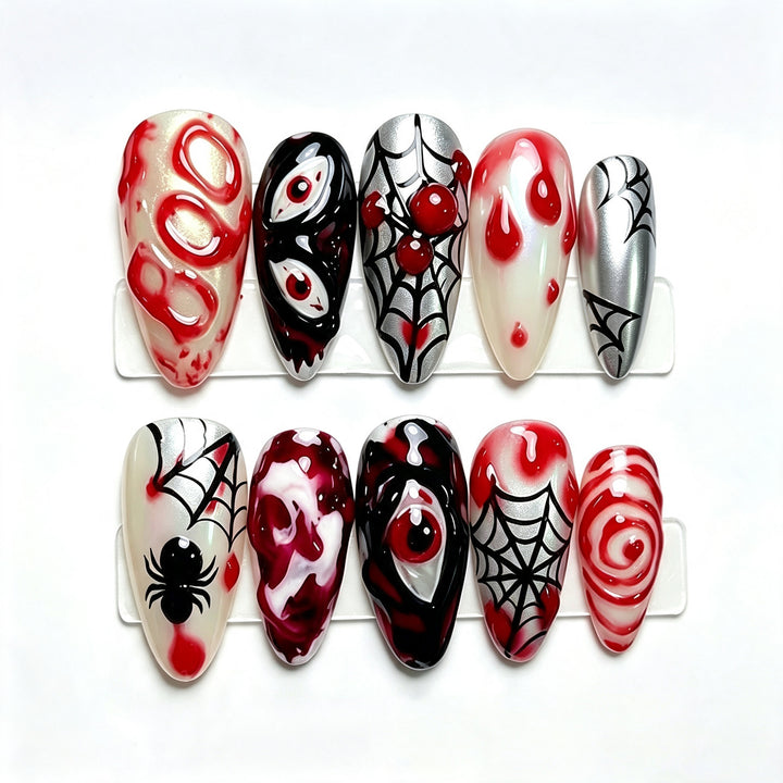 Halloween-Themed Artisanal Press-On Nail Set