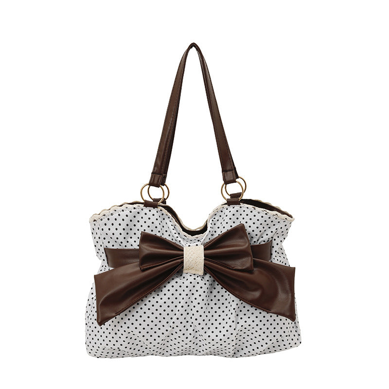WoBow-Embellished Polka Dot Handbag Kalsten