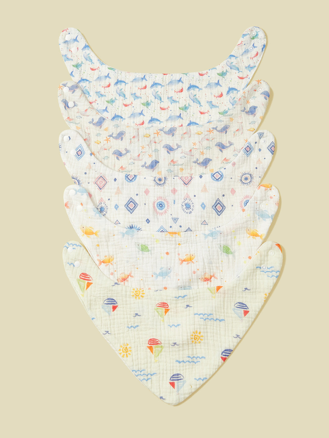 Soft Muslin Baby Bandana Bibs Set kalsten