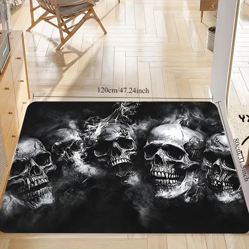 Artistic Skull-Themed Area Rug Kalsten