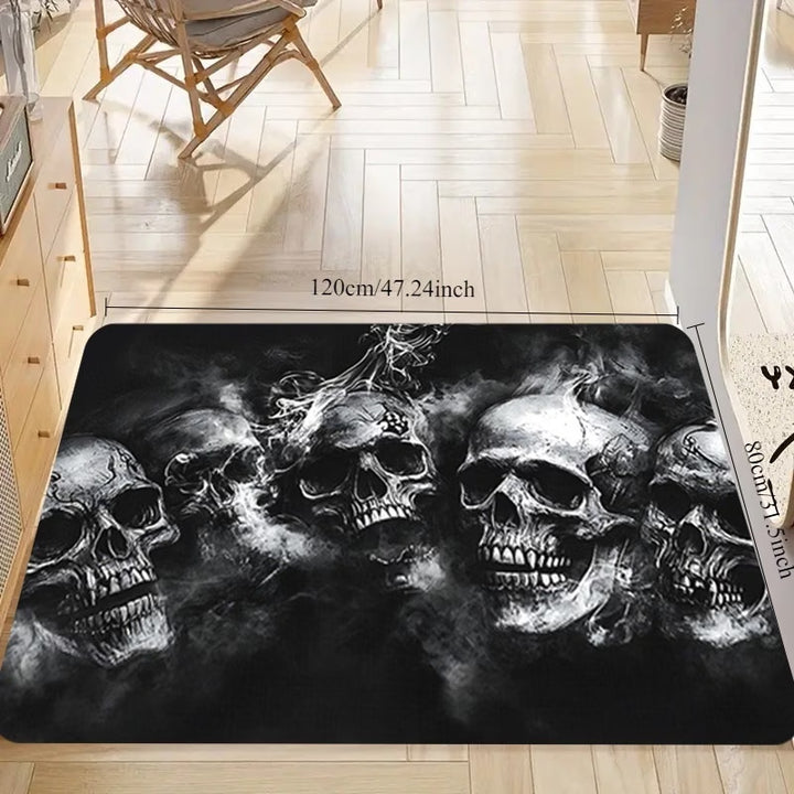 Artistic Skull-Themed Area Rug Kalsten
