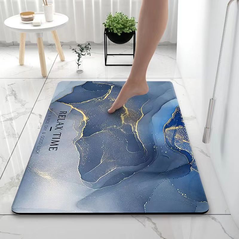 Abstract Marble Design Bath Mat