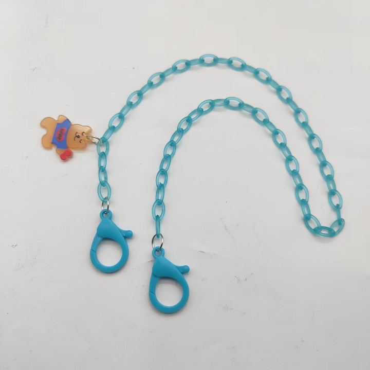 Glasses strap made of transparent resin with rainbow pendant Kalsten