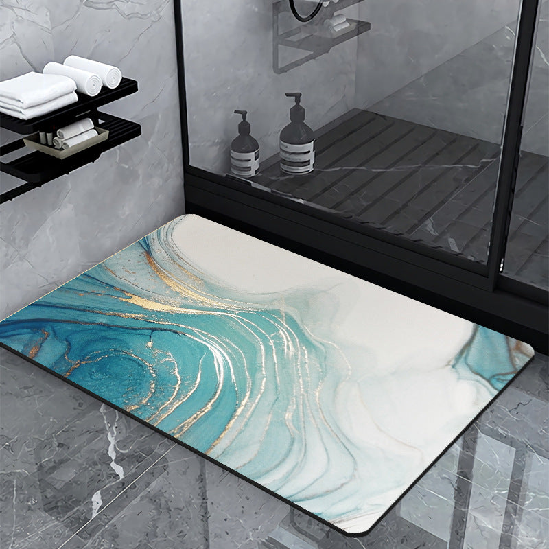 Luxury Marble-Effect Bath Mat Kalsten