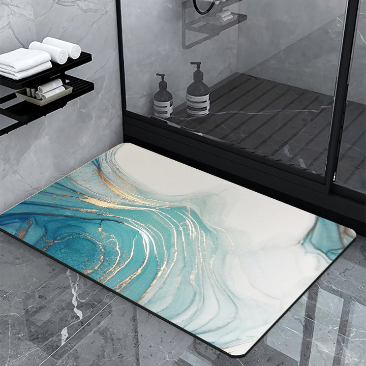 Luxury Marble-Effect Bath Mat Kalsten