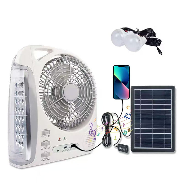 Women Multifunctional Solar Fan with Integrated LED Lighting Kalsten