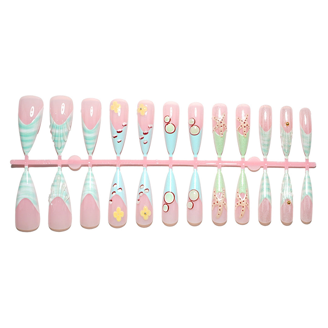 Creative Press-On Nail Art Set with Accessories