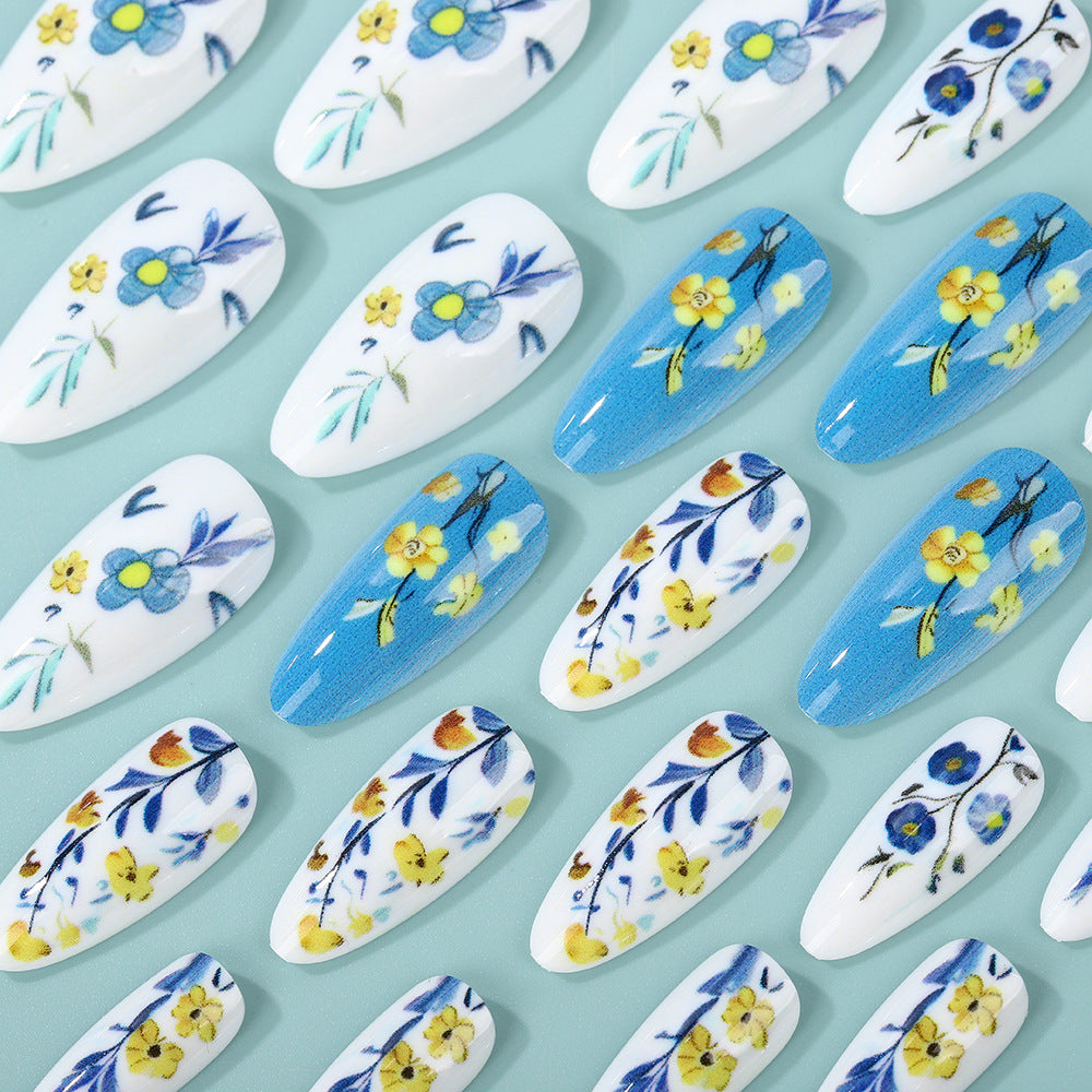 Artificial nails with floral patterns Kalsten