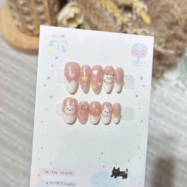 Playful Cartoon Character Nail Art Set Kalsten