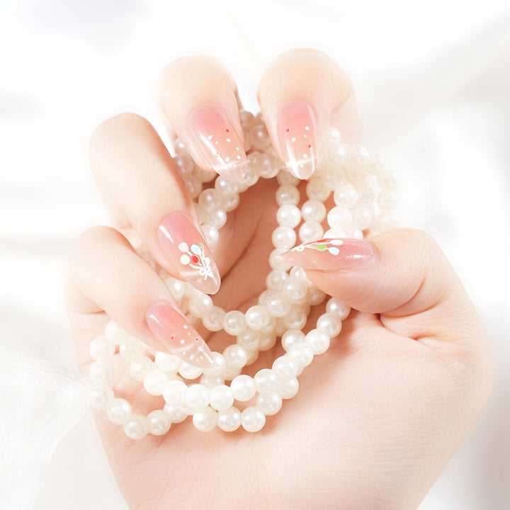 Elegant Floral Tip Press-On Nails Kalsten