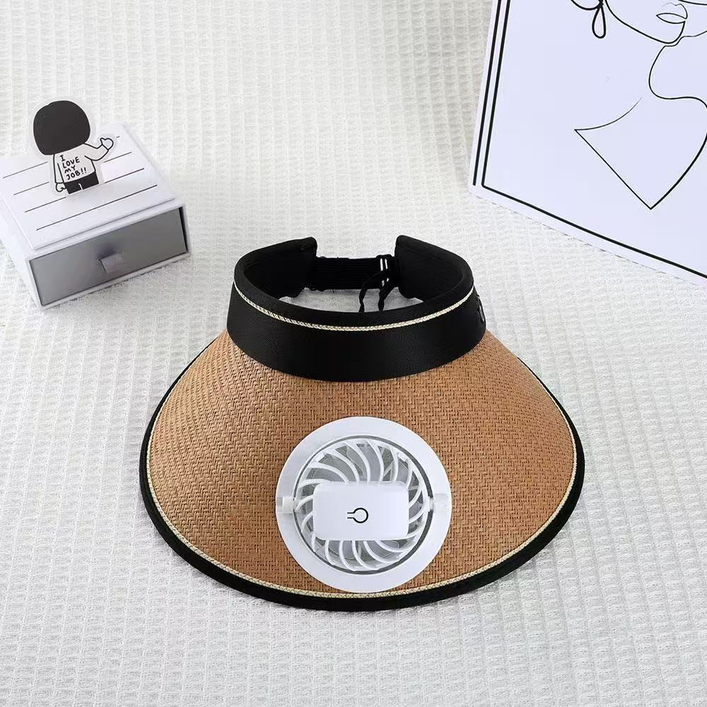 Sport Sun Visor with detachable front fan, adjustable headband and reflective piping Kalsten