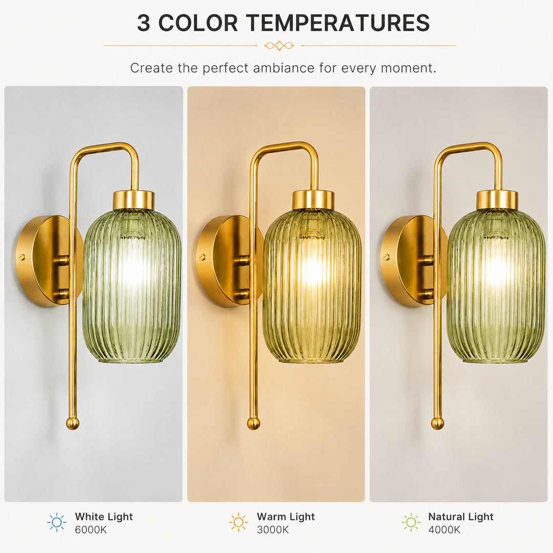 Elegant Glass Wall Sconce with Adjustable Lighting