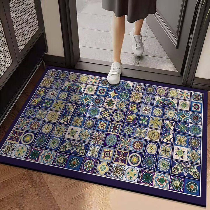 Vibrant Geometric Design Entrance Mat